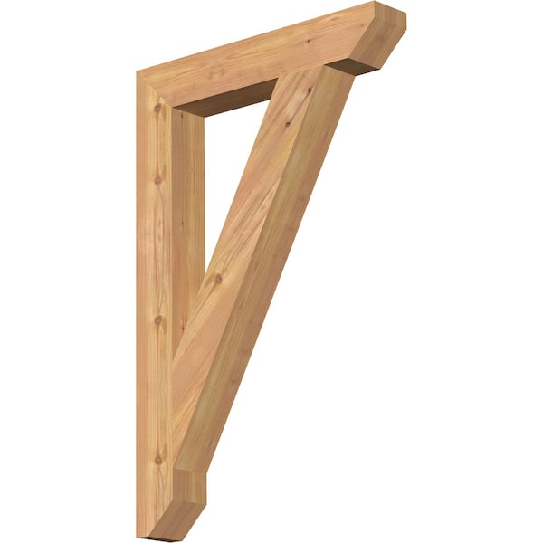 Ekena Millwork Traditional Slat Smooth Bracket, Western Red Cedar, 3 1/2"W x 22"D x 34"H BKT04X22X34TRA06SWR - main